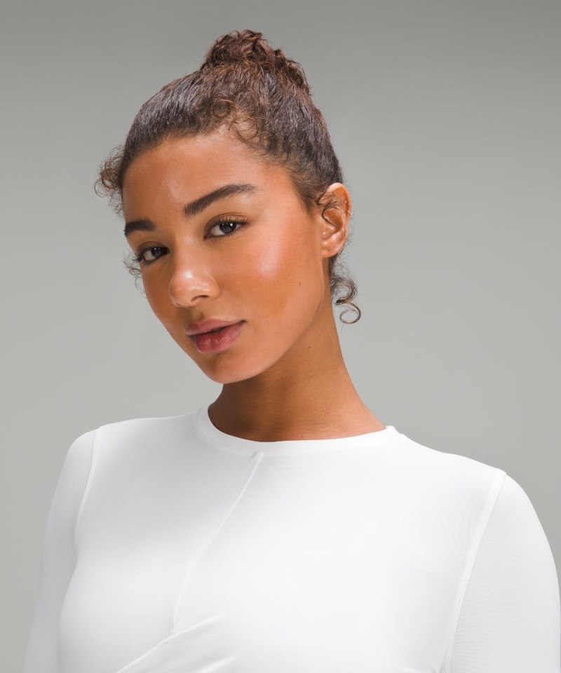 Lululemon Light SmoothCover Wrap-Front Long-Sleeve Shirt White Online Outlet Sale