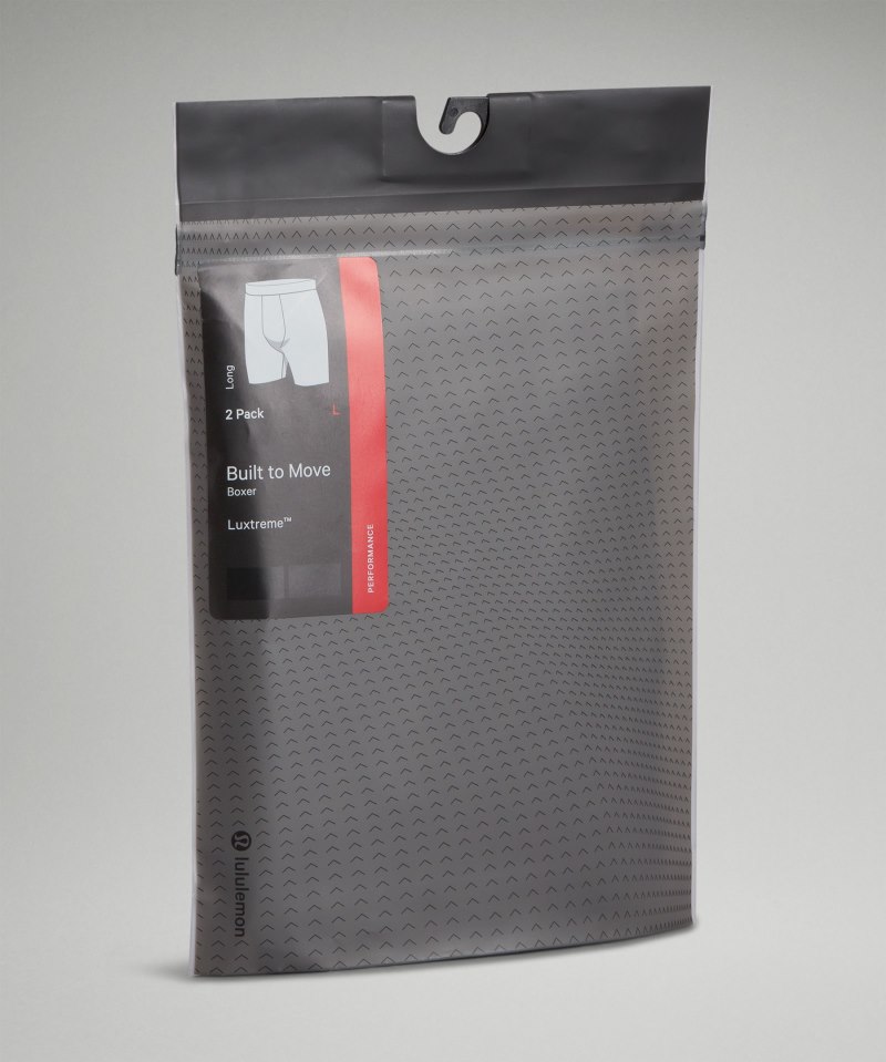 Lululemon Built to Move Long Boxer 7" *2 Pack Black / Black Online Outlet Sale