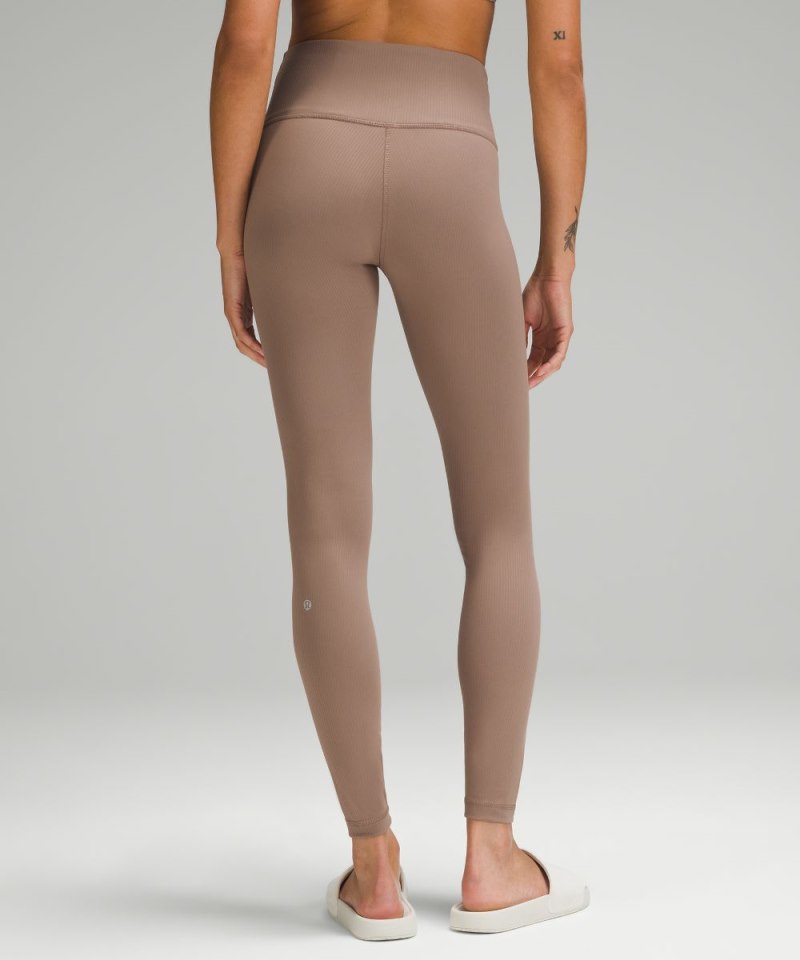 Lululemon Wunder Train High-Rise Ribbed Tight 28" Taupetastic Online Outlet Sale