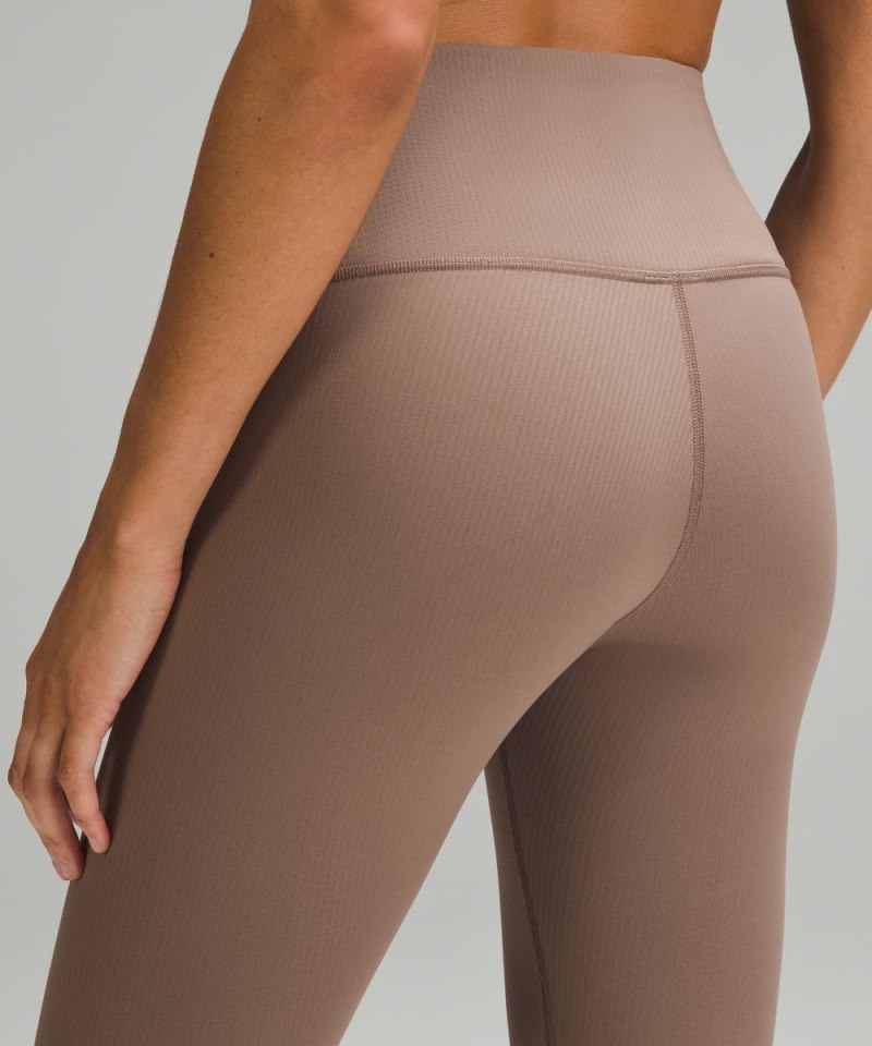 Lululemon Wunder Train High-Rise Ribbed Tight 28" Taupetastic Online Outlet Sale