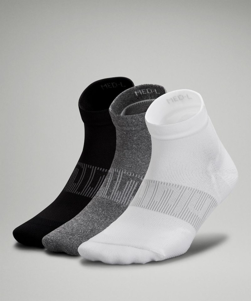Lululemon Women's Power Stride Ankle Socks *3 Pack White / Heather Grey / Black Online Outlet Sale