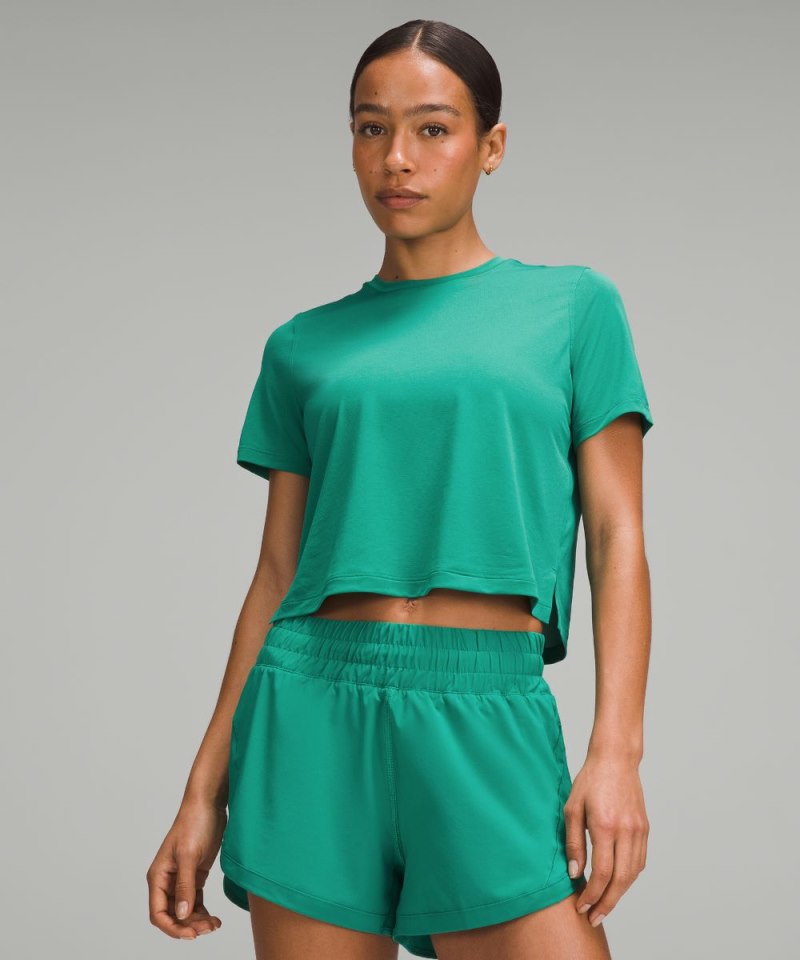Lululemon Ultralight Waist-Length T-Shirt Cascadia Green Online Outlet Sale
