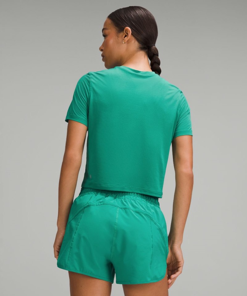 Lululemon Ultralight Waist-Length T-Shirt Cascadia Green Online Outlet Sale