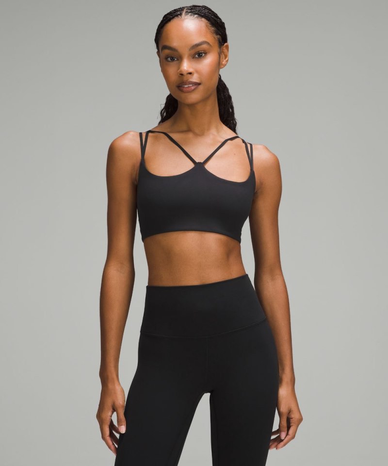 Lululemon Ribbed Nulu Strappy Yoga Bra *Light Support, A / B Cup Black Online Outlet Sale
