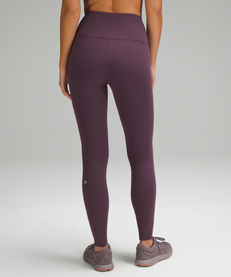 Lululemon Wunder Train High-Rise Ribbed Tight 28" Grape Thistle Online Outlet Sale