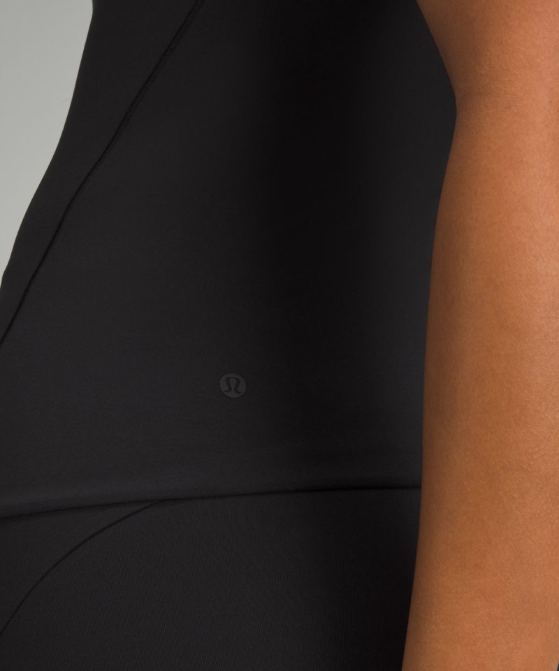 Lululemon Wundermost Ultra-Soft Nulu Mockneck Tank Top Black Online Outlet Sale