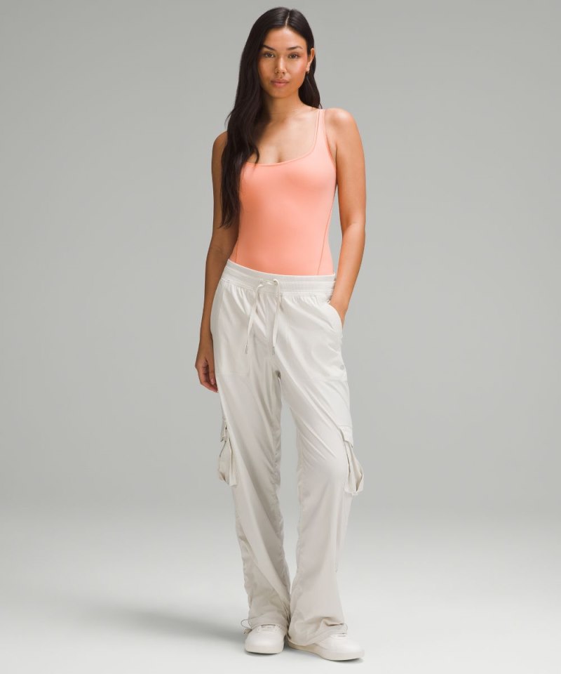 Lululemon Wundermost Ultra-Soft Nulu Square-Neck Sleeveless Bodysuit Coral Kiss Online Outlet Sale