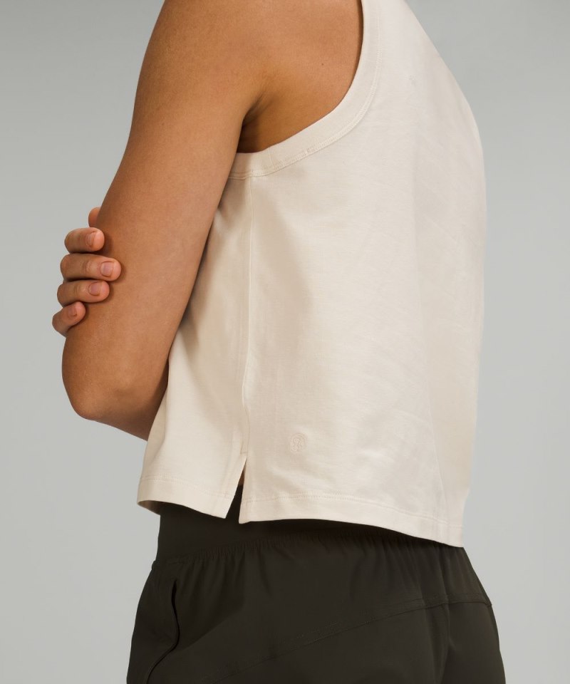 Lululemon Classic-Fit Cotton-Blend Tank Top White Opal Online Outlet Sale