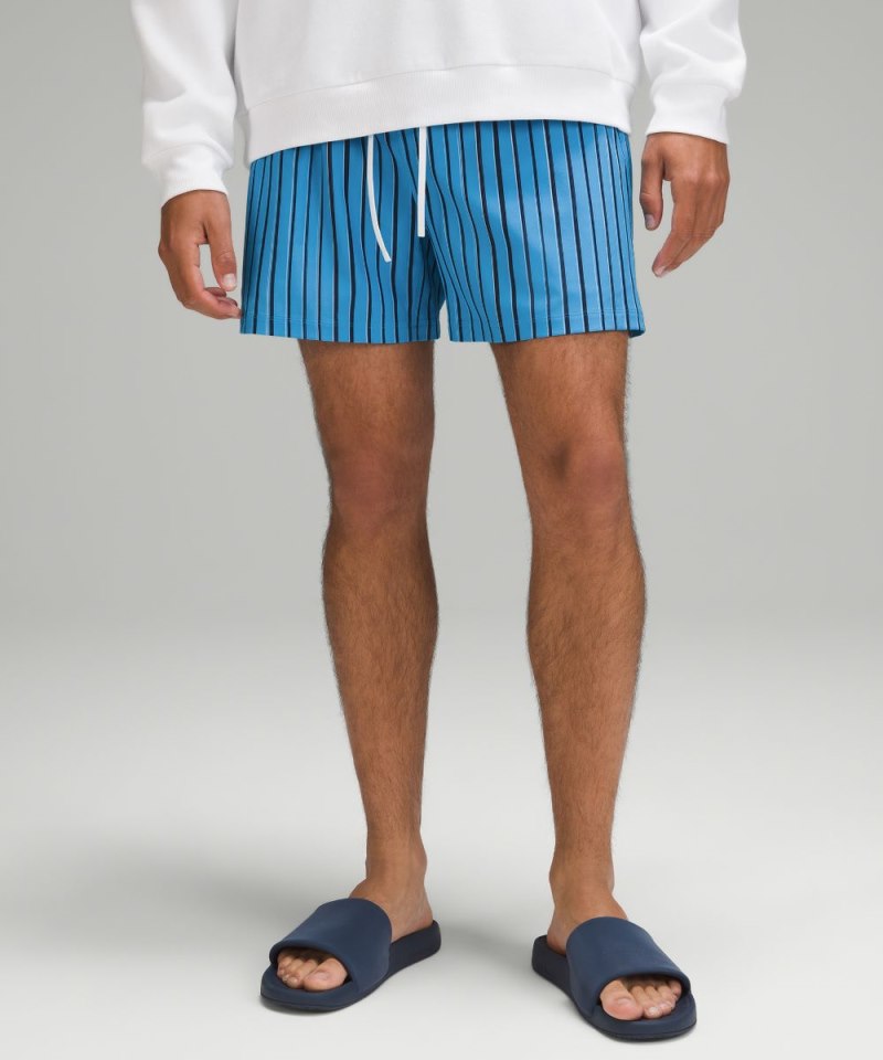 Lululemon Pool Short 5" *Lined Studio Stripe Kayak Blue Multi Online Outlet Sale