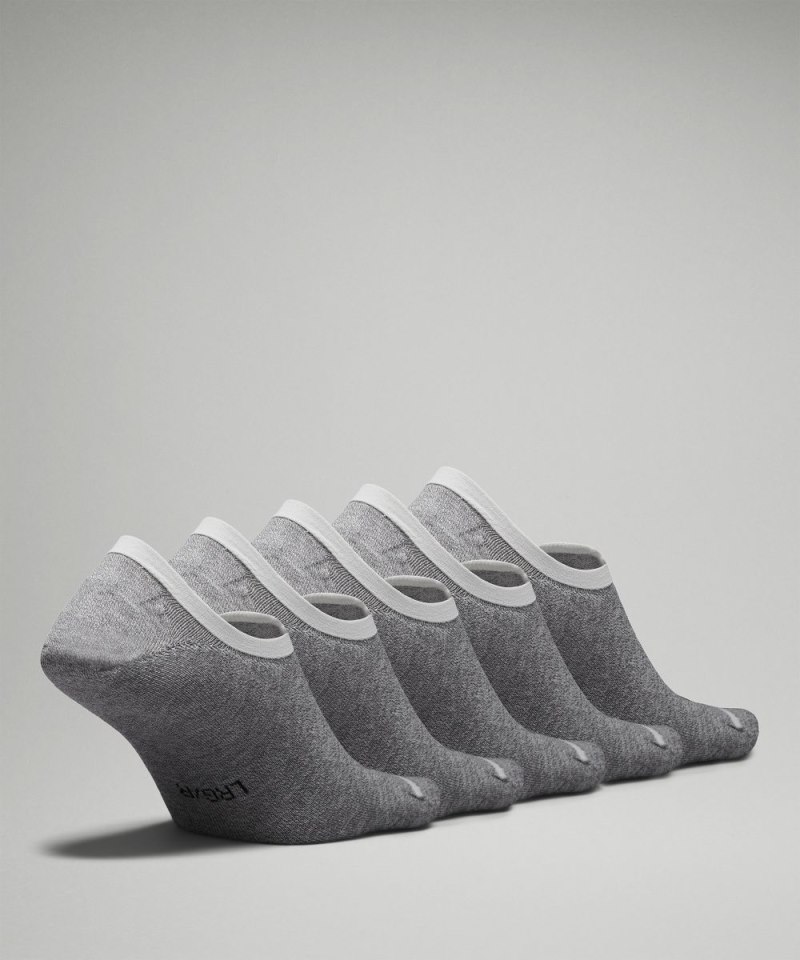 Lululemon Men's Daily Stride Comfort No-Show Socks *5 Pack Heather Grey Online Outlet Sale