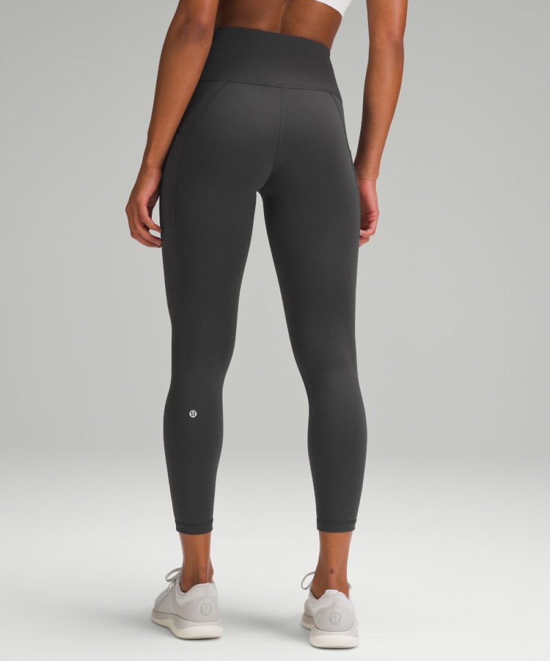 Lululemon Wunder Train High-Rise Tight with Pockets 25" Graphite Grey Online Outlet Sale
