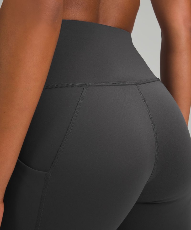 Lululemon Wunder Train High-Rise Tight with Pockets 25" Graphite Grey Online Outlet Sale