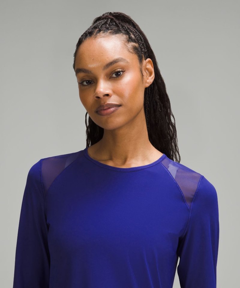 Lululemon Sculpt Long-Sleeve Shirt Larkspur Online Outlet Sale