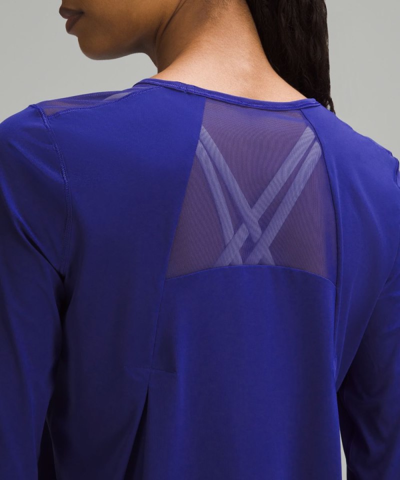 Lululemon Sculpt Long-Sleeve Shirt Larkspur Online Outlet Sale