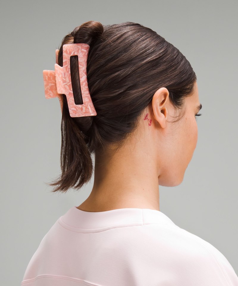 Lululemon Extra Large + Medium Claw Hair Clips *2 Pack Canyon / Dew Pink / White Opal / Silverstone Online Outlet Sale