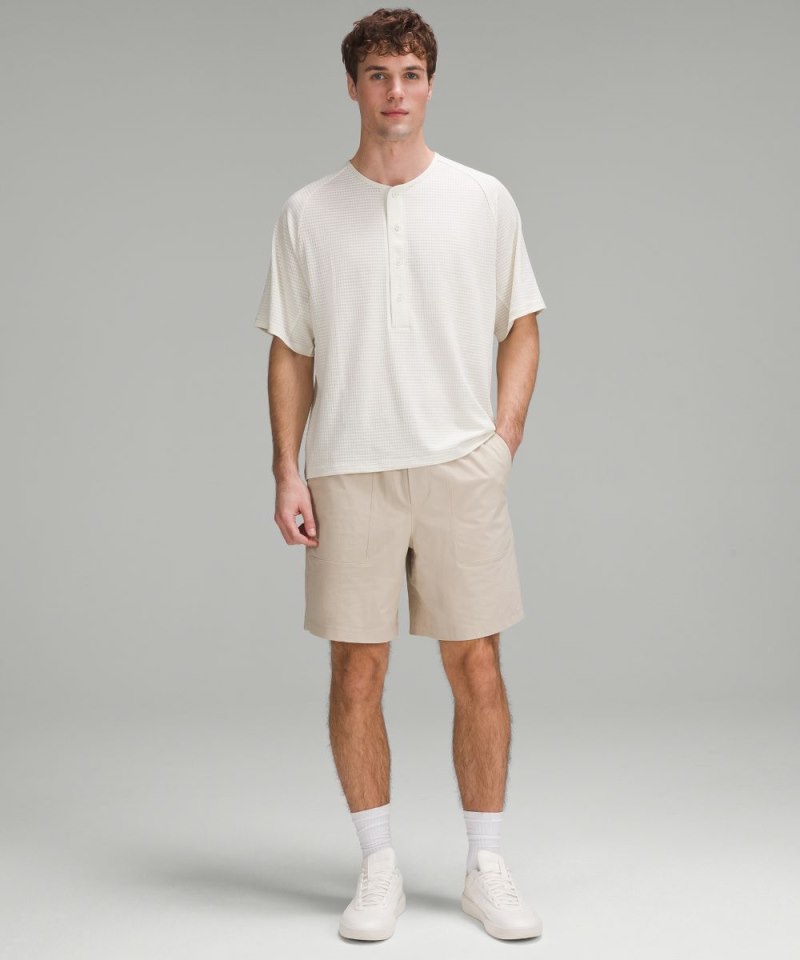 Lululemon Textured-Grid Short-Sleeve Henley Bone / Light Ivory Online Outlet Sale