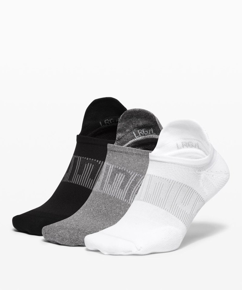 Lululemon Men's Power Stride Tab Socks *3 Pack White / Heather Grey / Black Online Outlet Sale