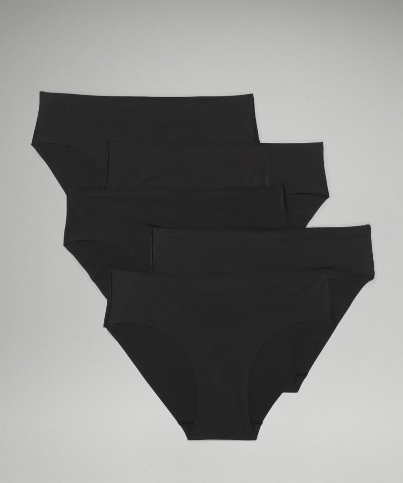 Lululemon InvisiWear Mid-Rise Bikini Underwear *5 Pack Black Online Outlet Sale