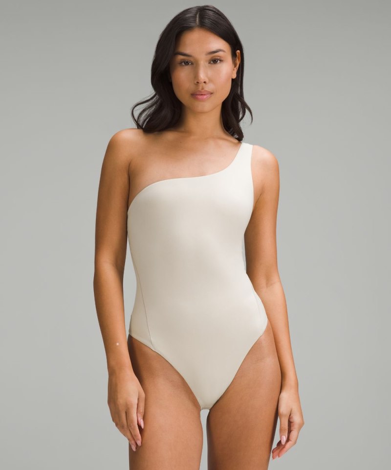 Lululemon Wundermost Ultra-Soft Nulu Asymmetrical Bodysuit Mojave Tan Online Outlet Sale
