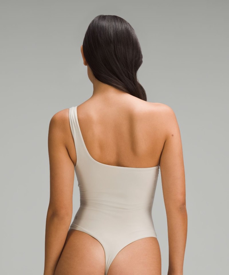 Lululemon Wundermost Ultra-Soft Nulu Asymmetrical Bodysuit Mojave Tan Online Outlet Sale