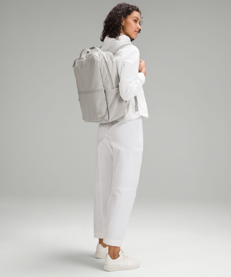 Lululemon Double-Zip Backpack 22L Raw Linen / Grey Eucalyptus Online Outlet Sale