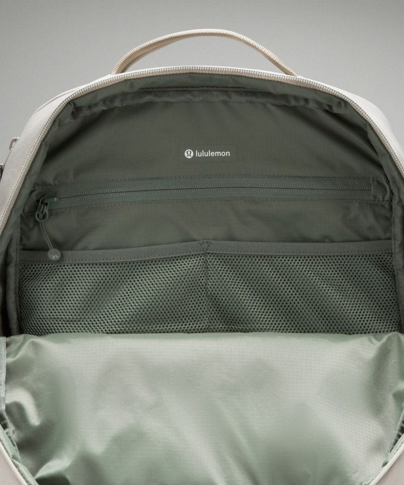 Lululemon Double-Zip Backpack 22L Raw Linen / Grey Eucalyptus Online Outlet Sale