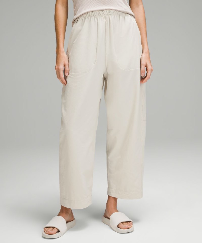 Lululemon Lightweight Mid-Rise Barrel-Leg Cropped Pant Bone Online Outlet Sale