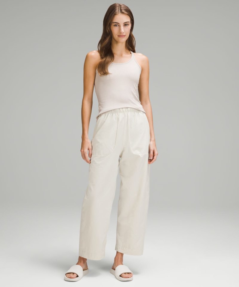 Lululemon Lightweight Mid-Rise Barrel-Leg Cropped Pant Bone Online Outlet Sale