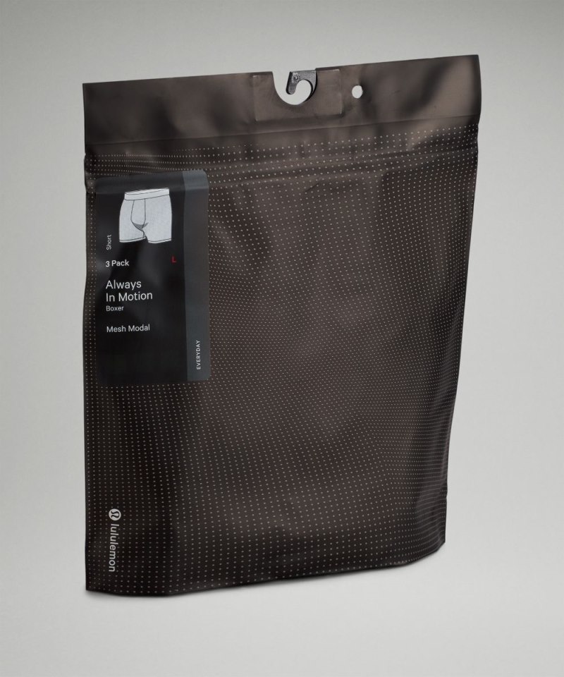 Lululemon Always In Motion Mesh Boxer 5" *3 Pack Black / Black / Black Online Outlet Sale