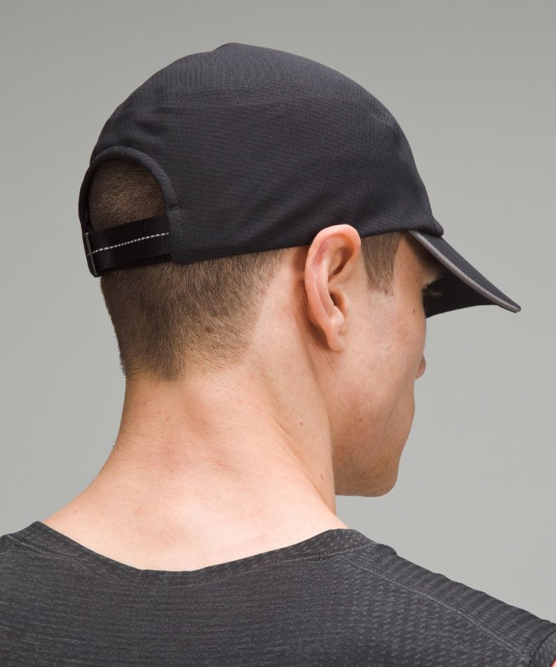 Lululemon Fast and Free Running Hat *WovenAir Wordmark Black Online Outlet Sale
