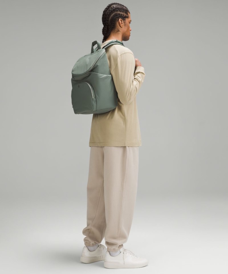 Lululemon New Parent Backpack 17L Grey Eucalyptus / Trench Online Outlet Sale
