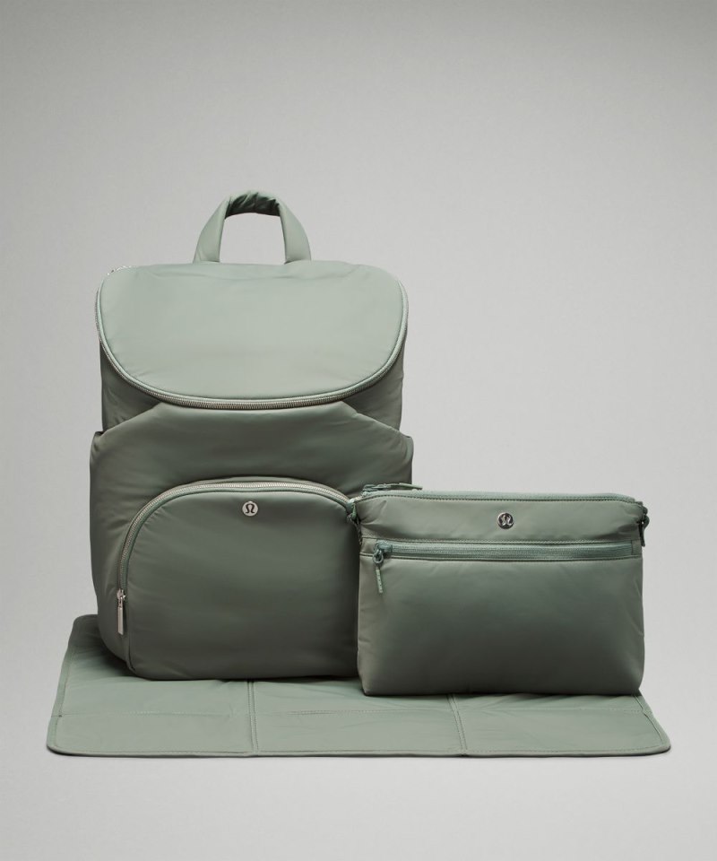 Lululemon New Parent Backpack 17L Grey Eucalyptus / Trench Online Outlet Sale