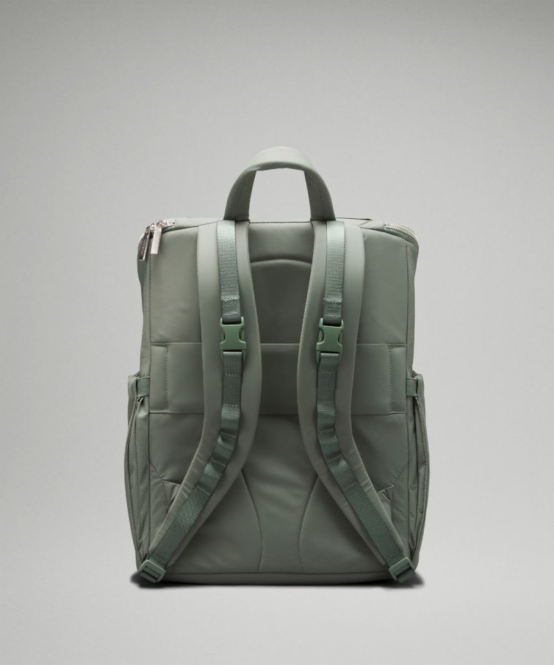 Lululemon New Parent Backpack 17L Grey Eucalyptus / Trench Online Outlet Sale