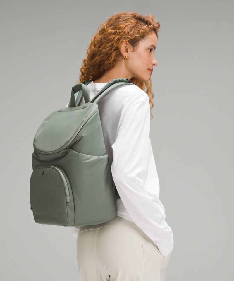 Lululemon New Parent Backpack 17L Grey Eucalyptus / Trench Online Outlet Sale