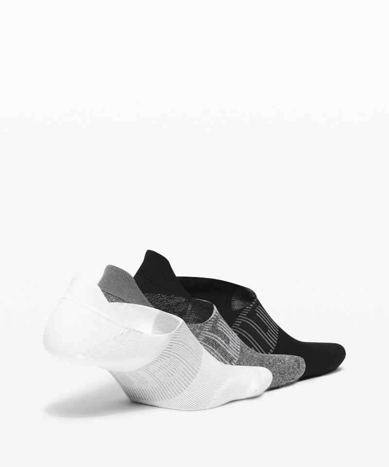 Lululemon Women's Power Stride No-Show Socks with Active Grip *3 Pack White / Heather Grey / Black Online Outlet Sale