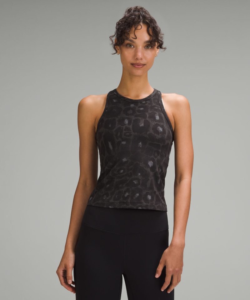 Lululemon lululemon Align™ Waist-Length Racerback Tank Top Spray Leopard Black Multi (not available) Online Outlet Sale