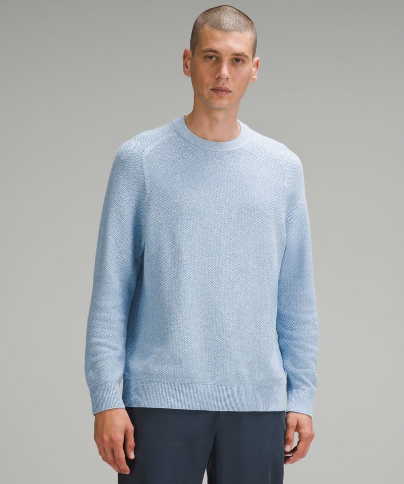 Lululemon Textured Knit Crewneck Sweater Heathered Windmill Online Outlet Sale