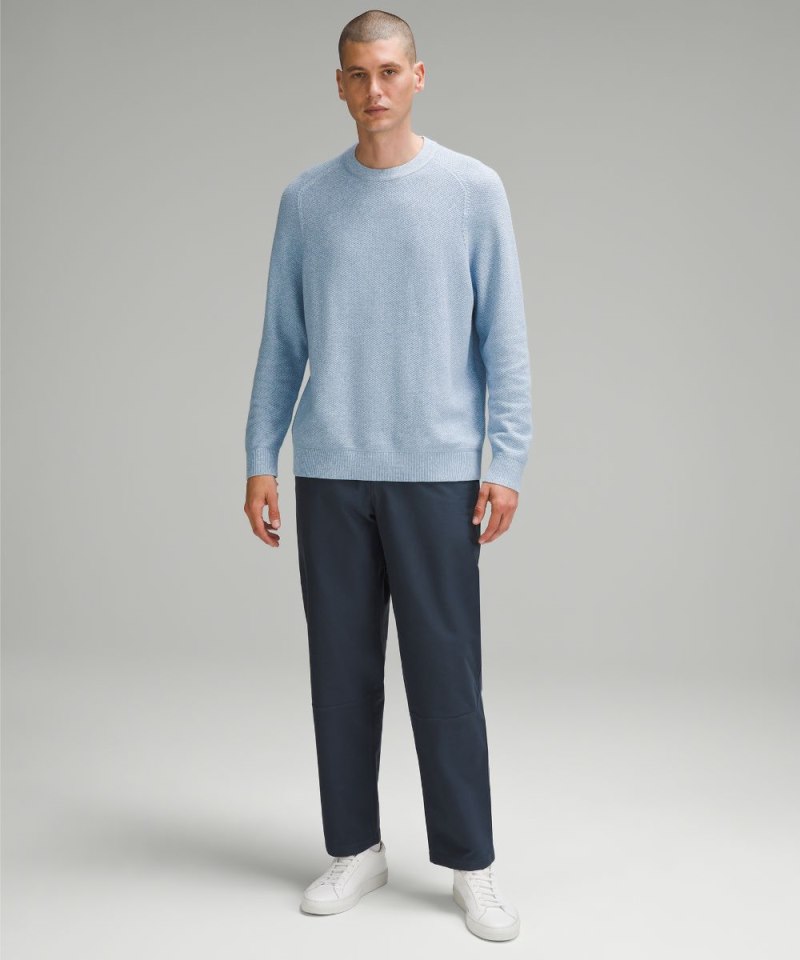 Lululemon Textured Knit Crewneck Sweater Heathered Windmill Online Outlet Sale