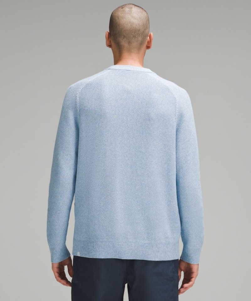 Lululemon Textured Knit Crewneck Sweater Heathered Windmill Online Outlet Sale