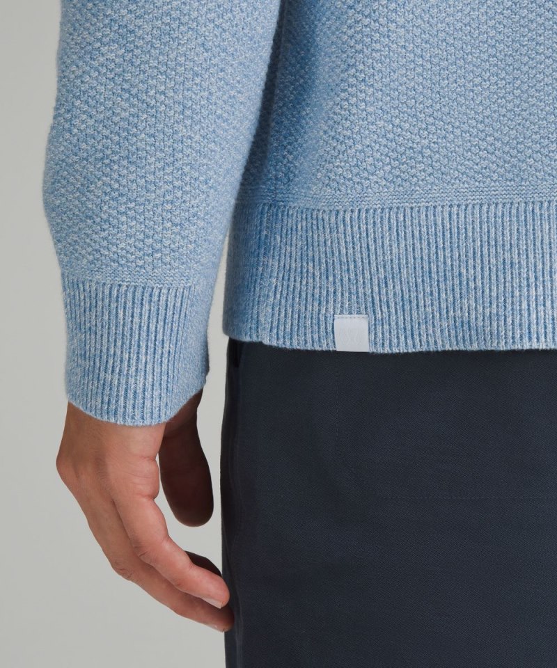 Lululemon Textured Knit Crewneck Sweater Heathered Windmill Online Outlet Sale