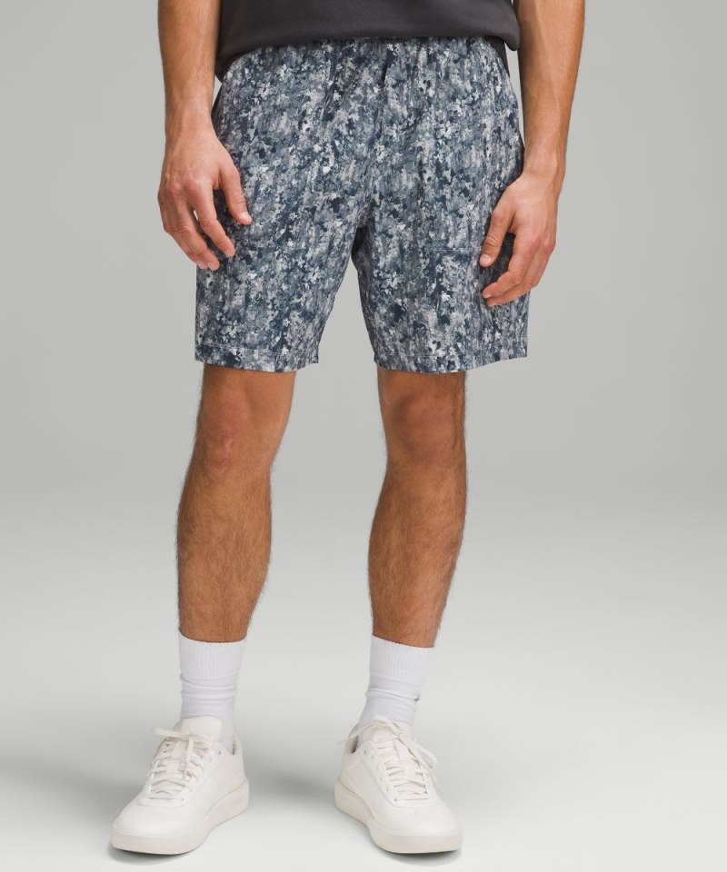 Lululemon Bowline Short 8" *Stretch Ripstop Flower Glide Mini True Navy Multi Online Outlet Sale
