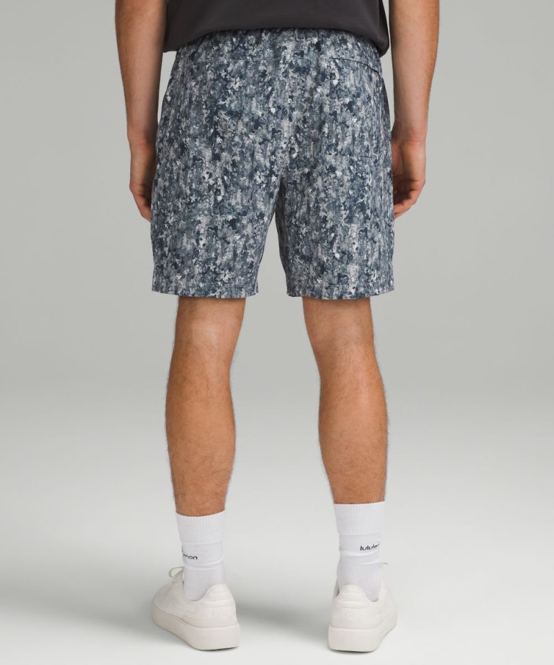 Lululemon Bowline Short 8" *Stretch Ripstop Flower Glide Mini True Navy Multi Online Outlet Sale
