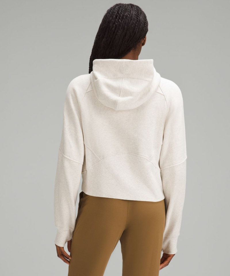 Lululemon Scuba Oversized Full-Zip Hoodie Heathered Bone Online Outlet Sale