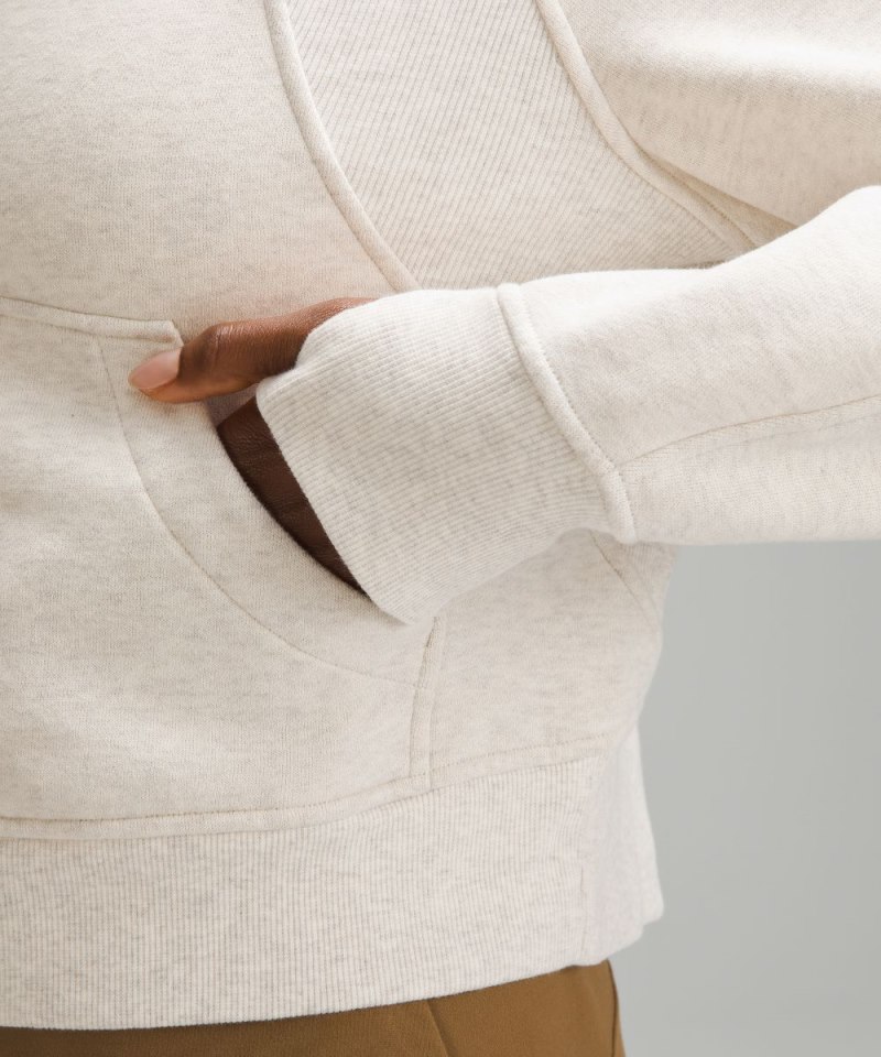 Lululemon Scuba Oversized Full-Zip Hoodie Heathered Bone Online Outlet Sale