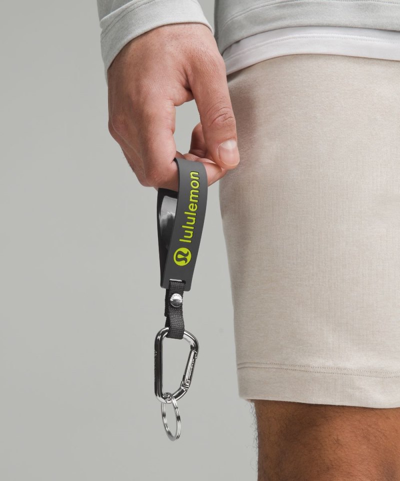 Lululemon Silicone Keychain Traverse Grey / Lichen Lime Online Outlet Sale