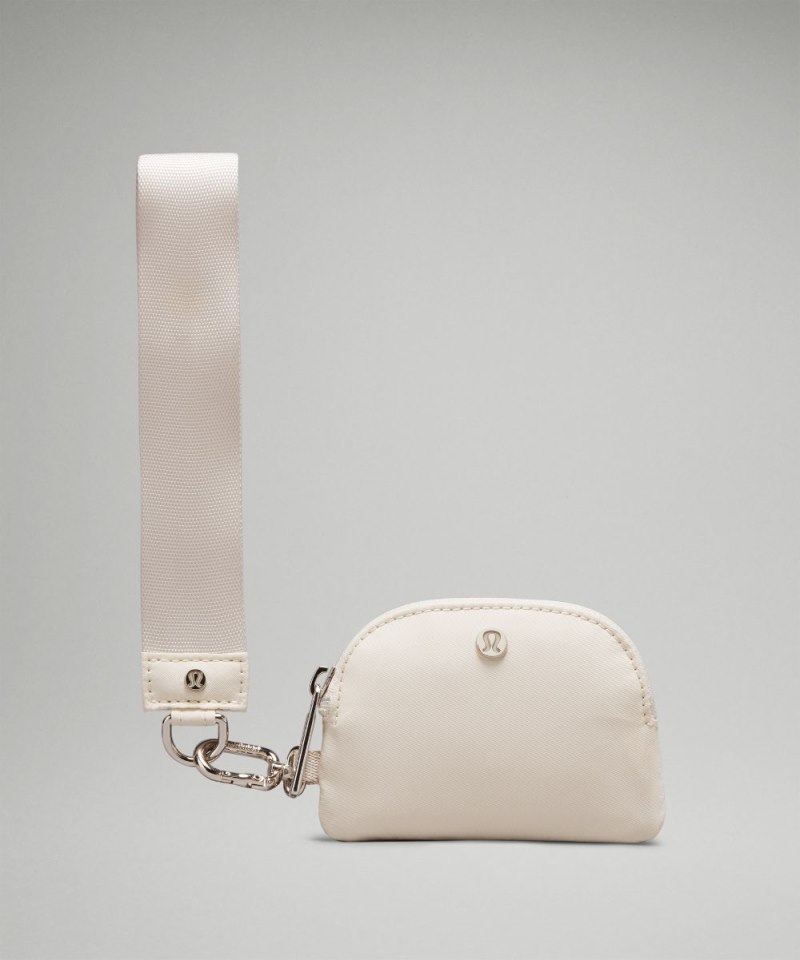 Lululemon Dual Pouch Wristlet White Opal / Flush Pink Online Outlet Sale