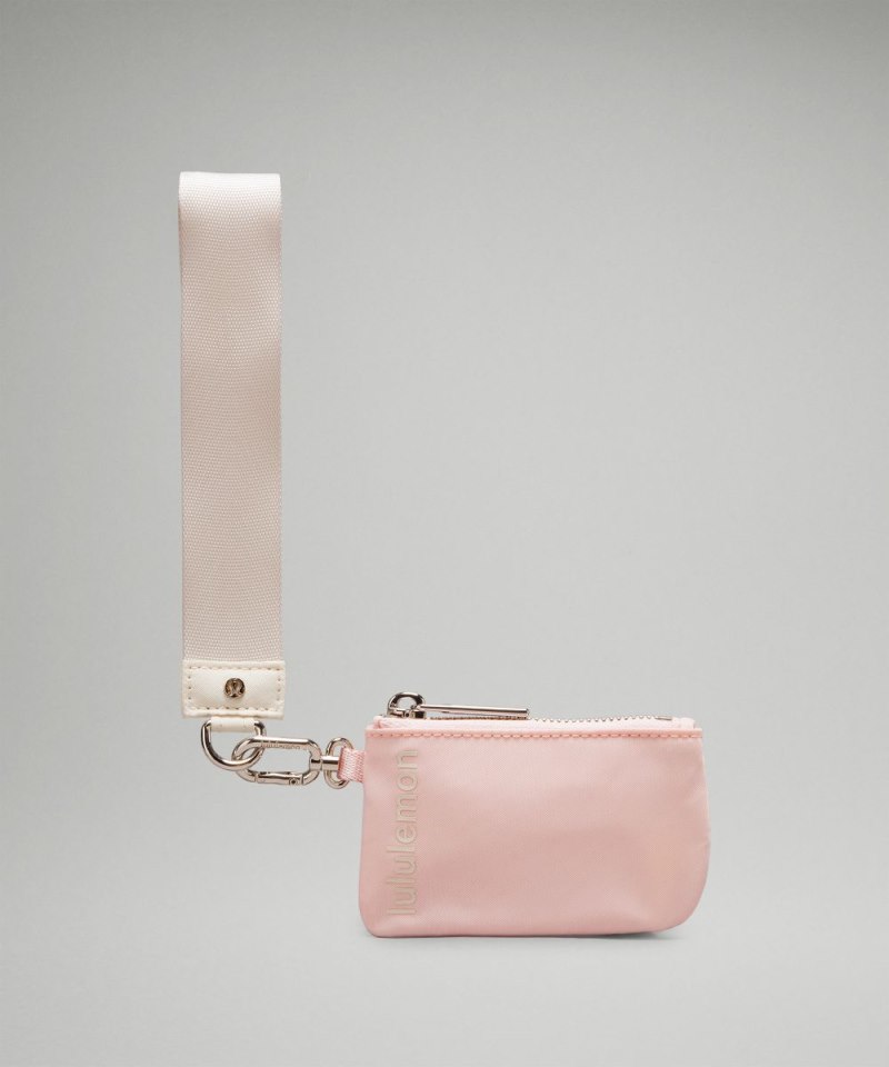Lululemon Dual Pouch Wristlet White Opal / Flush Pink Online Outlet Sale