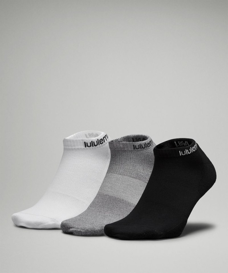 Lululemon Men's Daily Stride Comfort Low-Ankle Socks *3 Pack White / Heather Grey / Black Online Outlet Sale