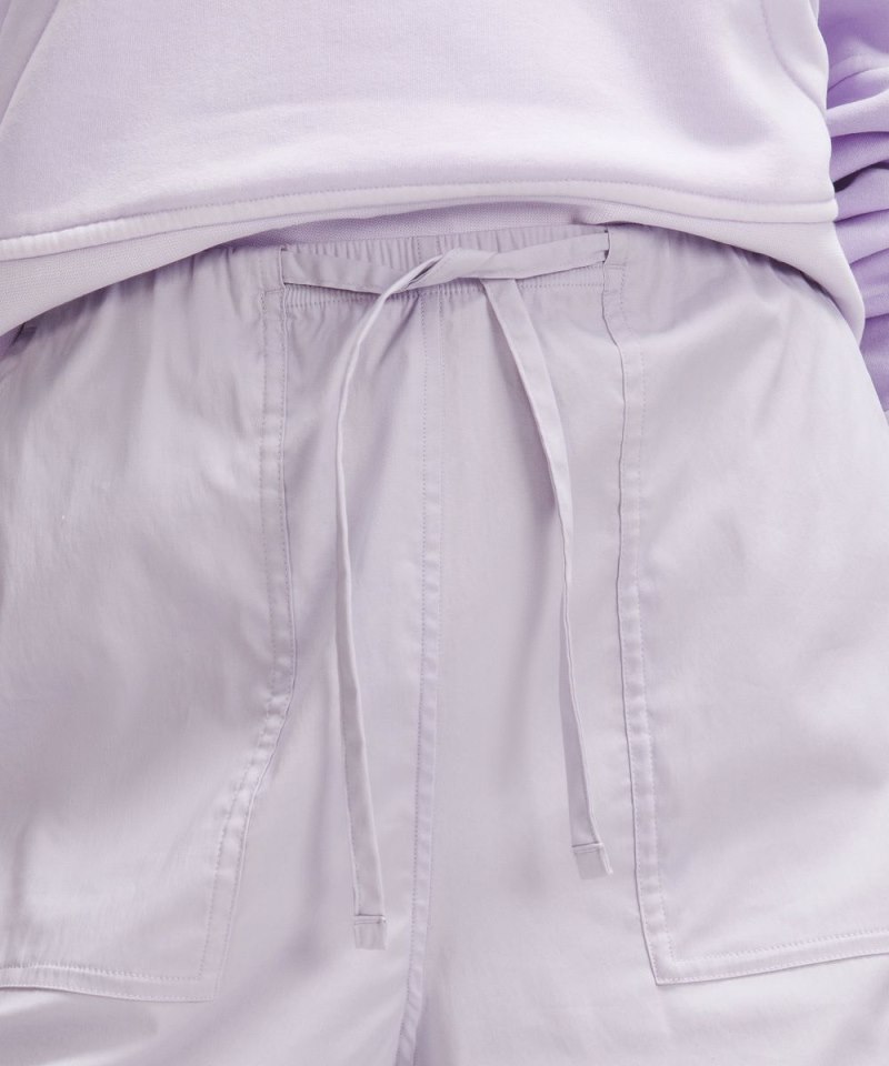 Lululemon Cotton-Blend Poplin High-Rise Short 4" Lilac Ether Online Outlet Sale