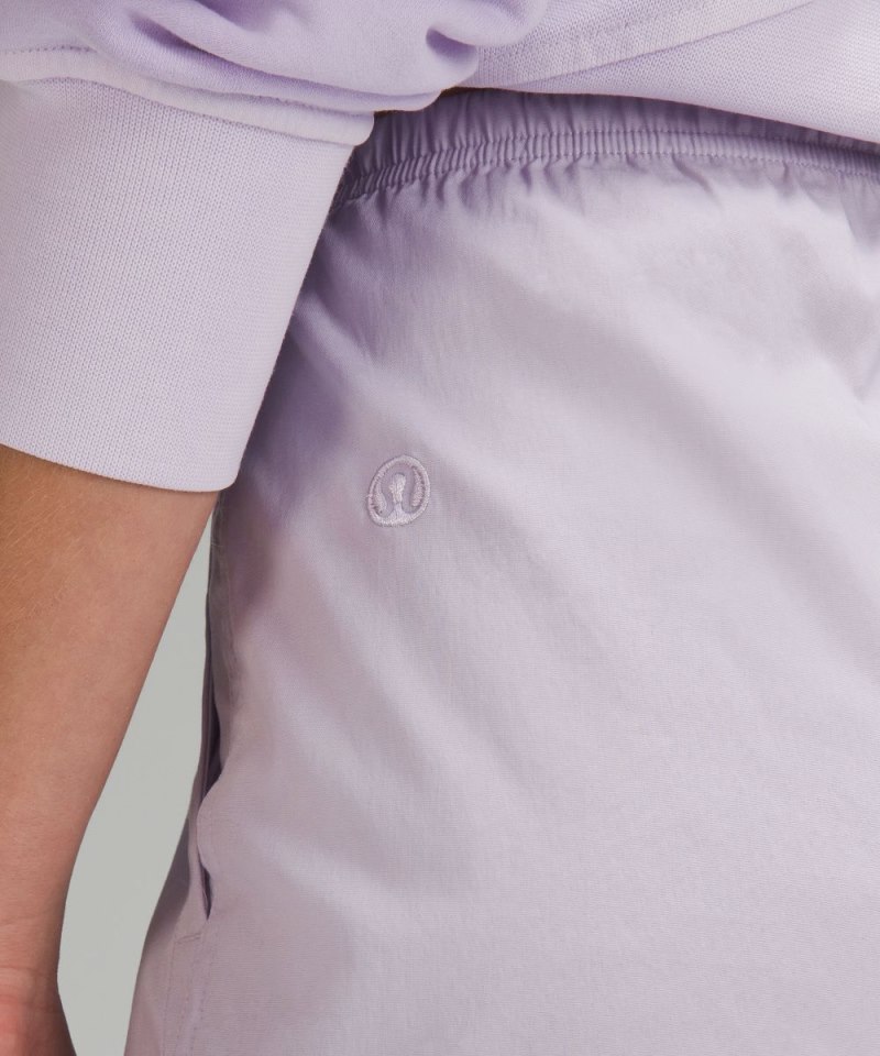 Lululemon Cotton-Blend Poplin High-Rise Short 4" Lilac Ether Online Outlet Sale